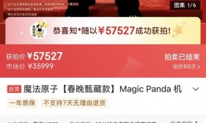 这只魔法原子春晚同款熊猫太厉害了！单台57527元落槌，北京网友成功拍下