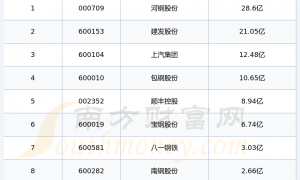 叉车制造板块股票前10强：2024年第二季度财务费用排名