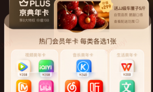 1月7日抢PLUS会员“买一得五”超级联名卡 腾讯视频、网易云音乐全都有